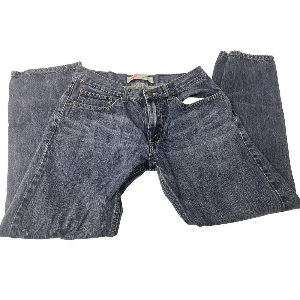 Levi's 505 Regular Straight Leg Jeans Boys‎ 16 Reg W28 L28 Blue Denim Excellent